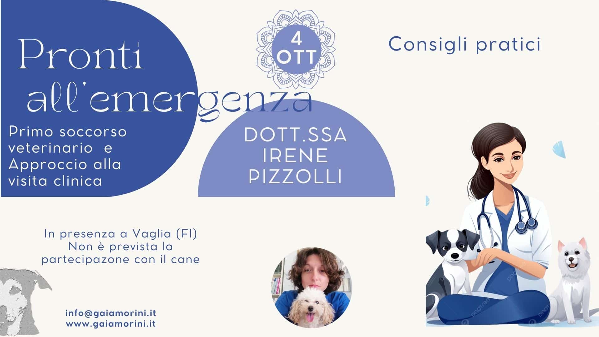 Primo soccorso veterinario e approccio alla visita clinica